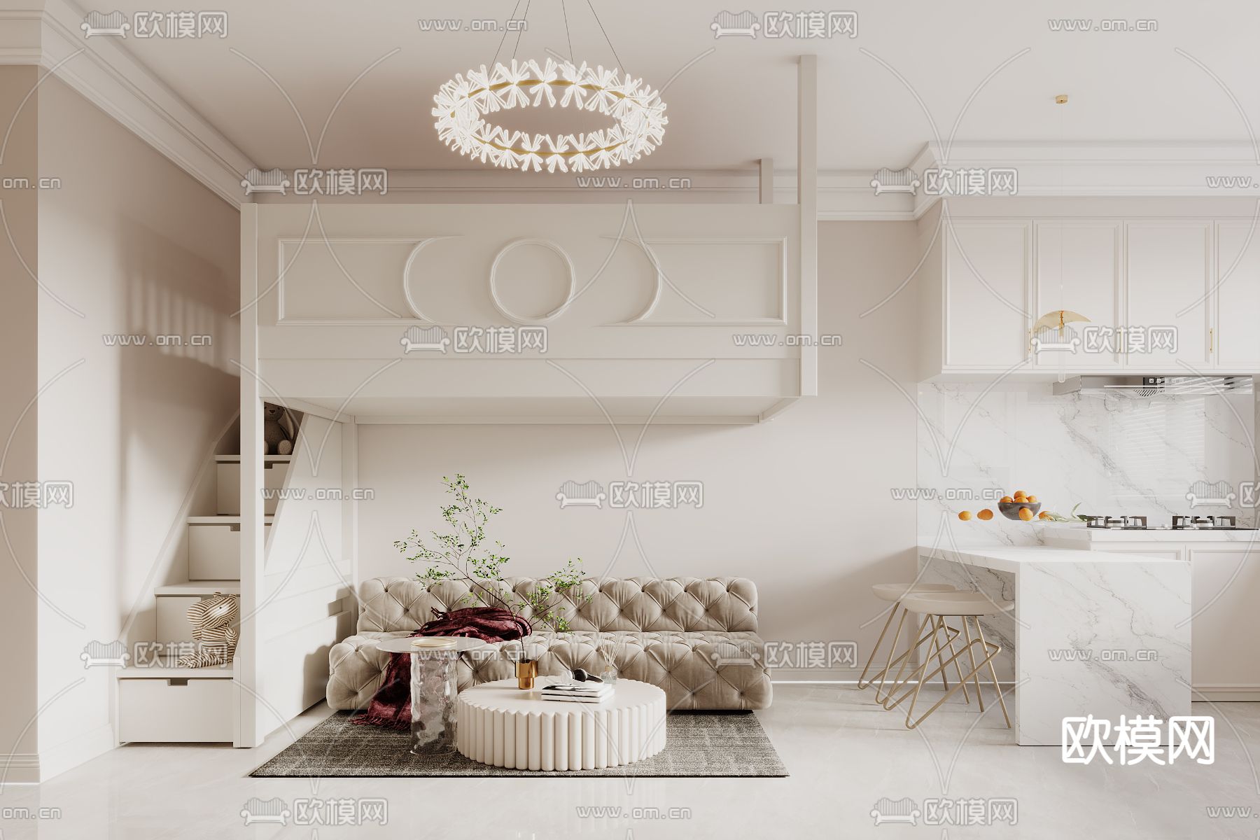 3D SCENES – APARTMENT – CORONA – 3D MODEL – 199 - thumbnail 1