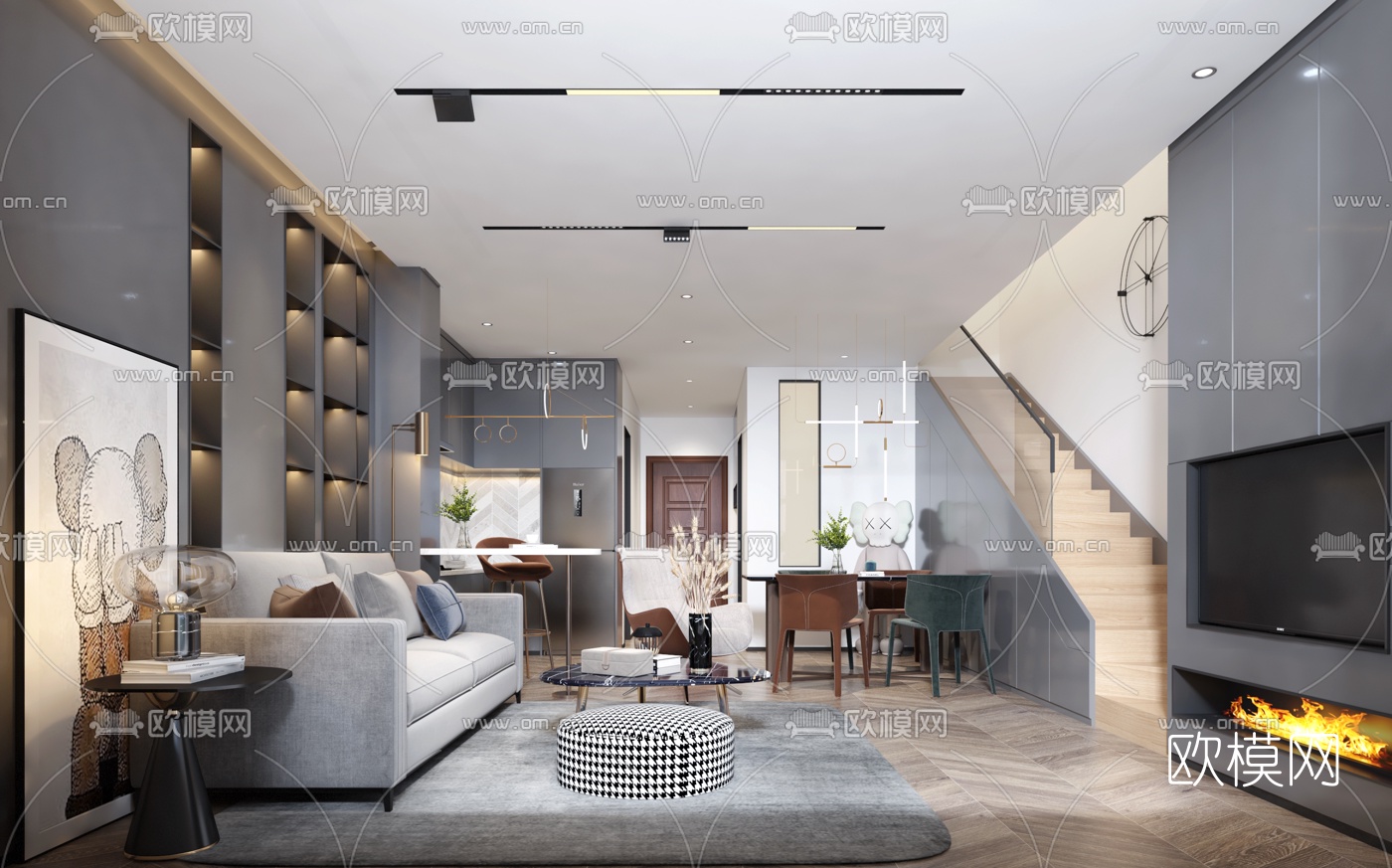 3D SCENES – APARTMENT – VRAY / CORONA – 3D MODEL – 146 - thumbnail 1