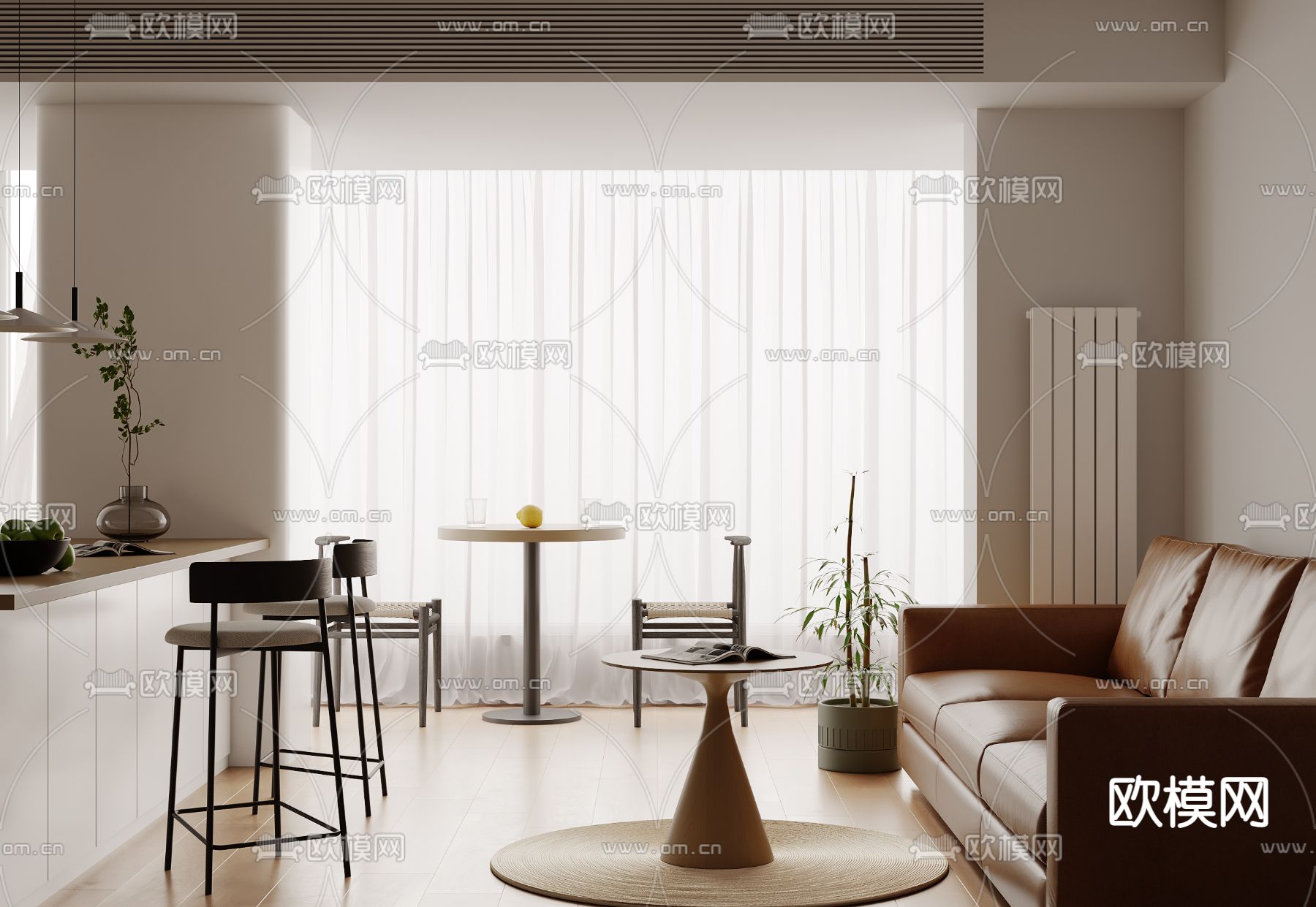 3D SCENES – APARTMENT – VRAY / CORONA – 3D MODEL – 232 - thumbnail 1