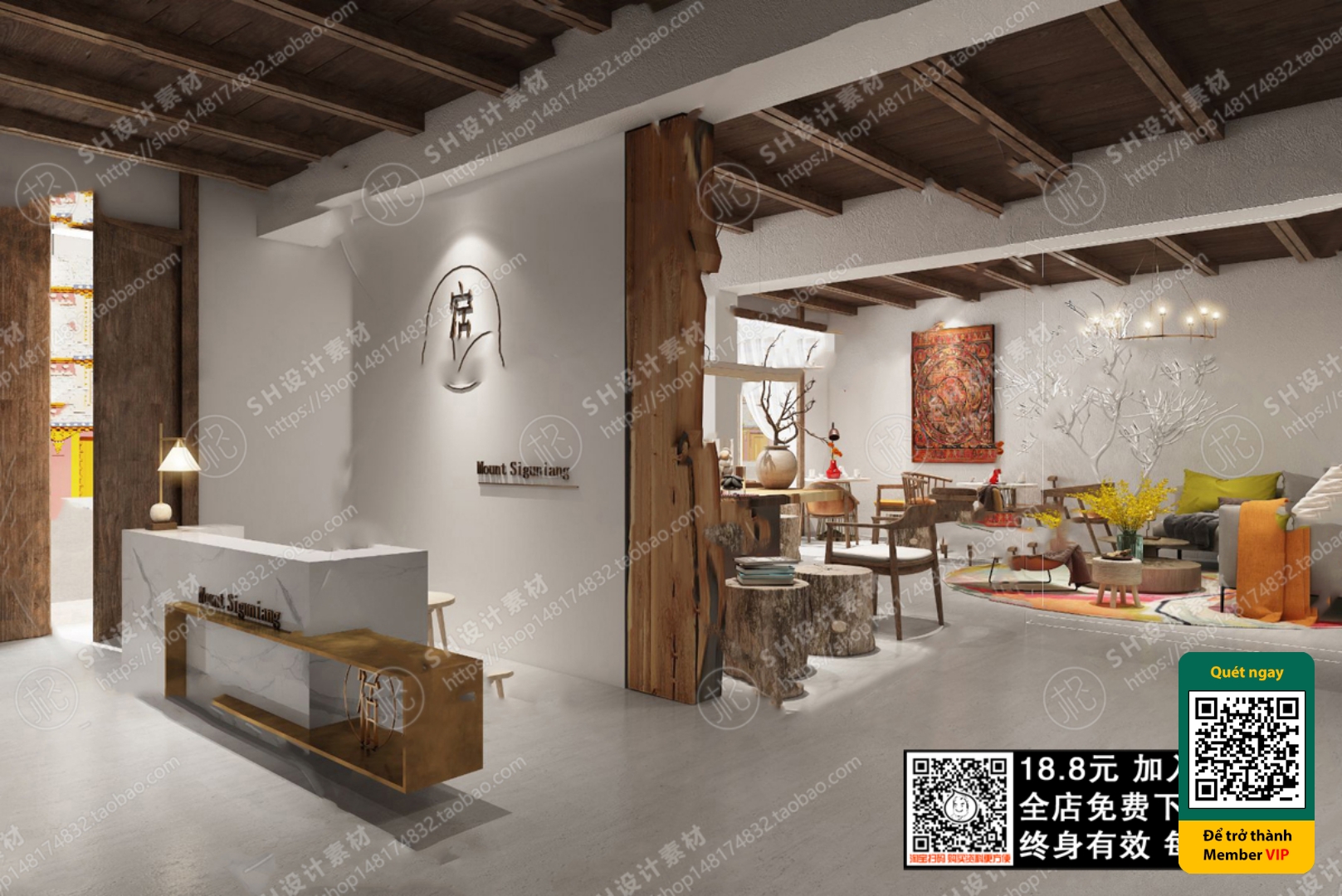 3D SCENES – WABI SABI STYLE – VRAY / CORONA – 3D MODEL – 5928 - thumbnail 1