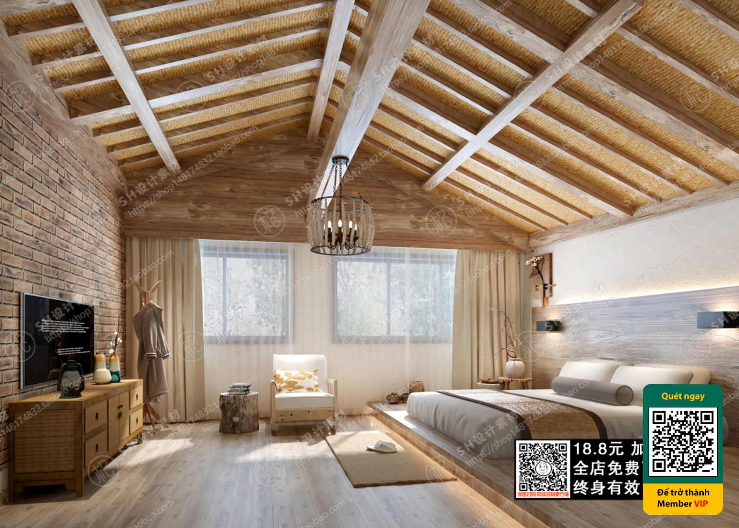 3D SCENES – WABI SABI STYLE – VRAY / CORONA – 3D MODEL – 5939 - thumbnail 1