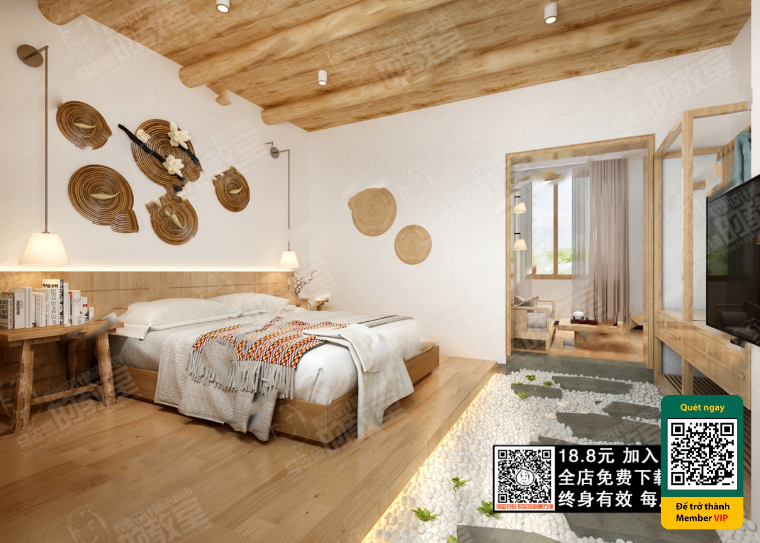 3D SCENES – WABI SABI STYLE – VRAY / CORONA – 3D MODEL – 5954 - thumbnail 1