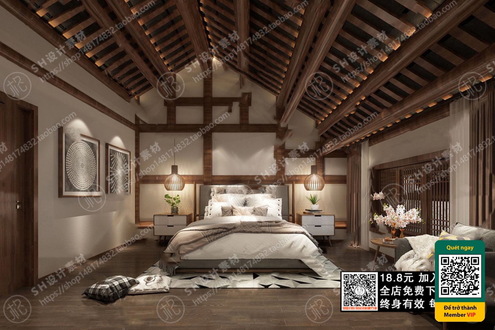 3D SCENES – WABI SABI STYLE – VRAY / CORONA – 3D MODEL – 5955 - thumbnail 1