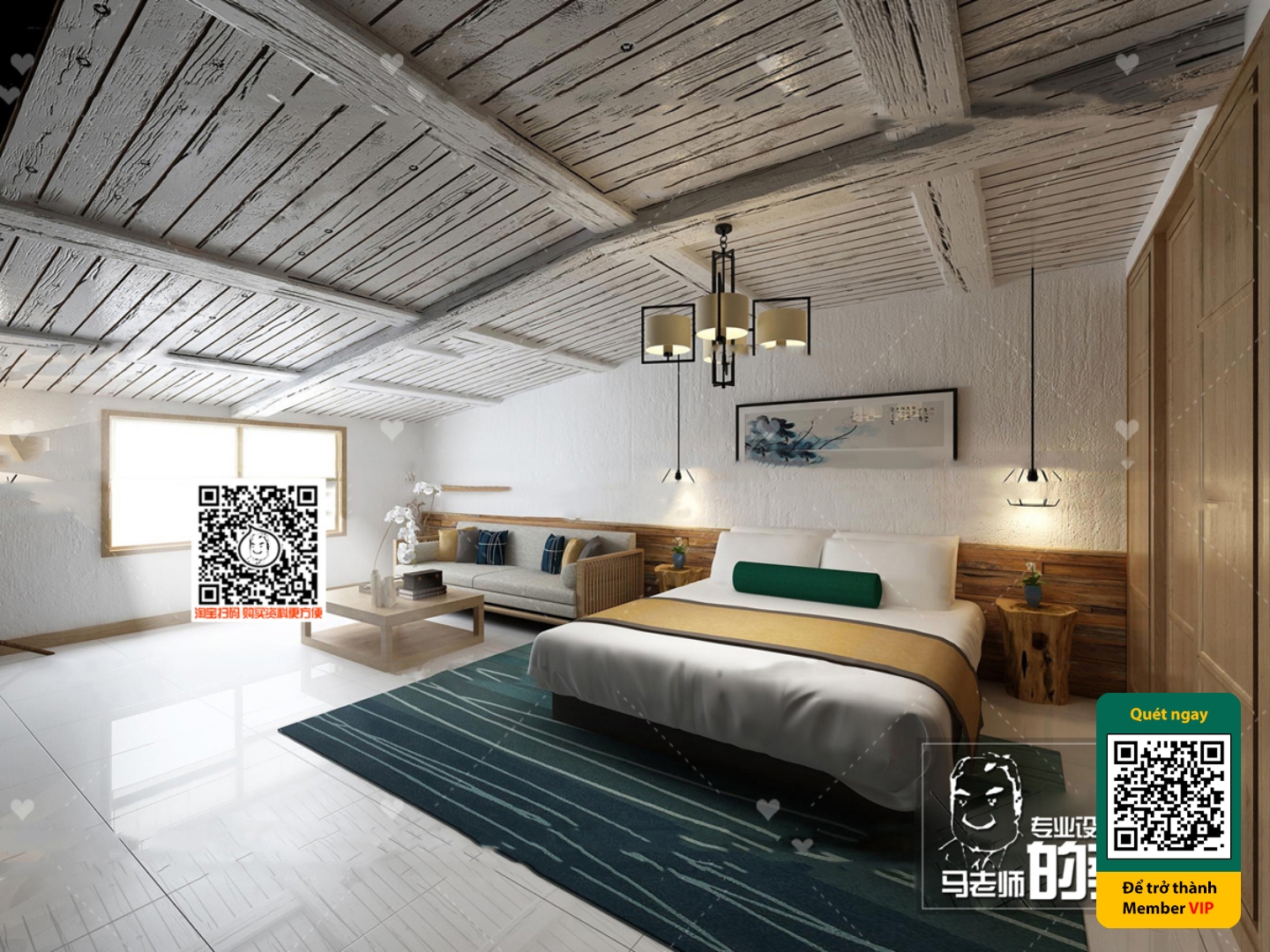 3D SCENES – WABI SABI STYLE – VRAY / CORONA – 3D MODEL – 5996 - thumbnail 1