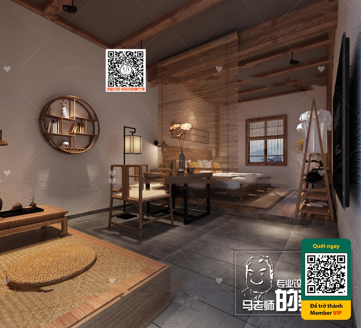 3D SCENES – WABI SABI STYLE – VRAY / CORONA – 3D MODEL – 5997 - thumbnail 1