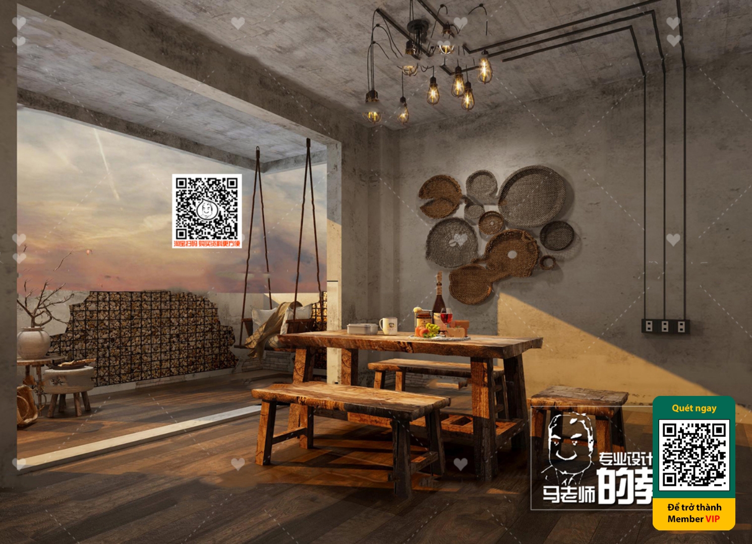 3D SCENES – WABI SABI STYLE – VRAY / CORONA – 3D MODEL – 6003 - thumbnail 1