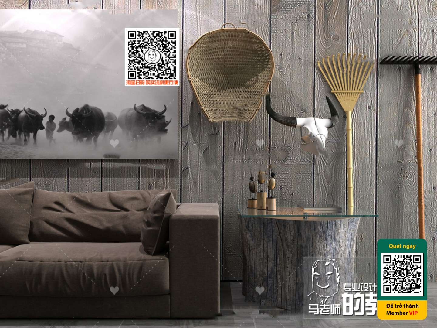 3D SCENES – WABI SABI STYLE – VRAY / CORONA – 3D MODEL – 6005 - thumbnail 1