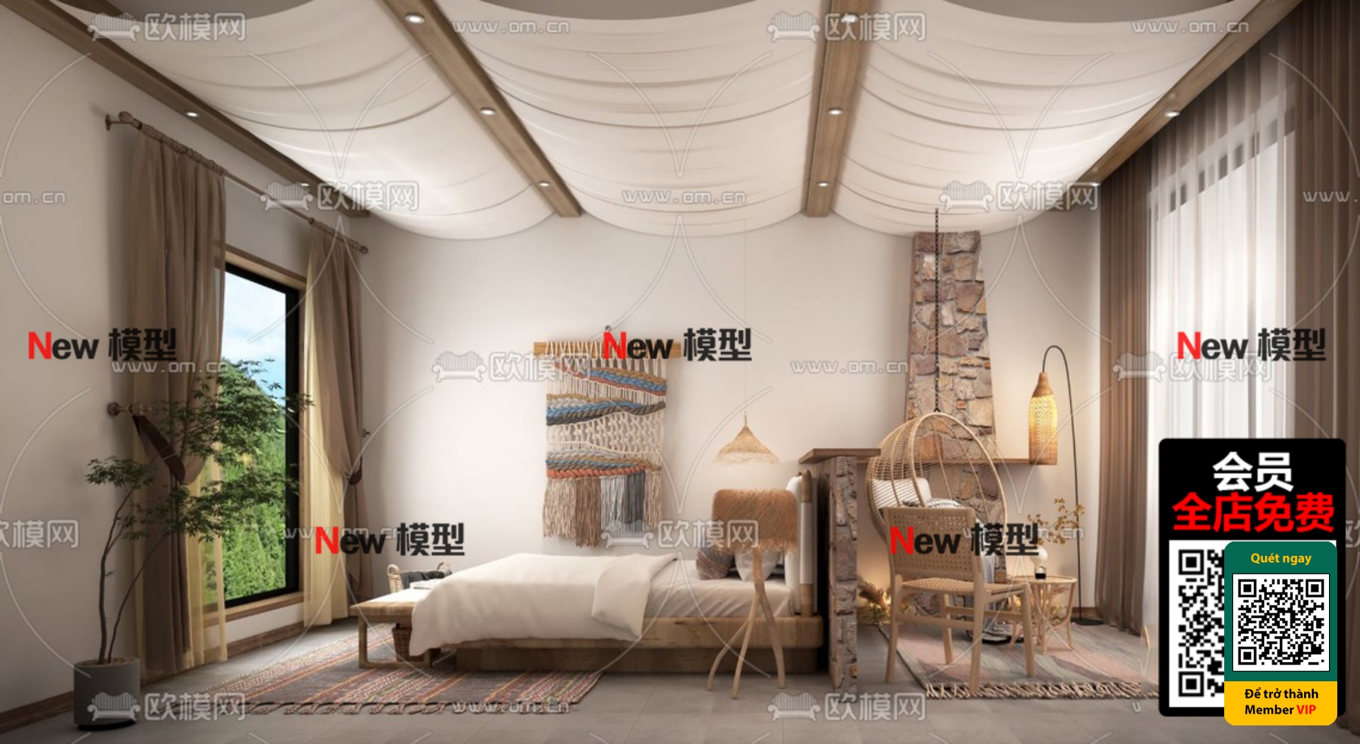 3D SCENES – WABI SABI STYLE – VRAY / CORONA – 3D MODEL – 6030 - thumbnail 1