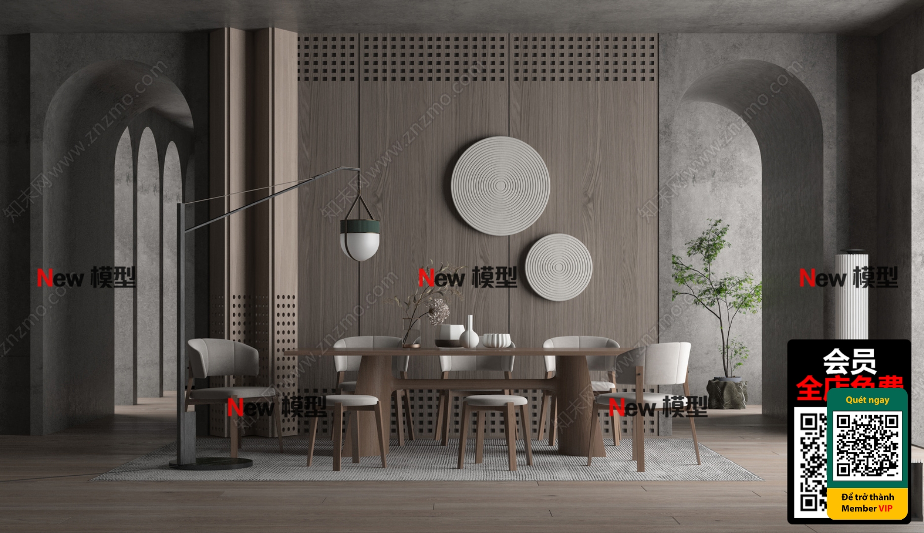 3D SCENES – WABI SABI STYLE – VRAY / CORONA – 3D MODEL – 6035 - thumbnail 1