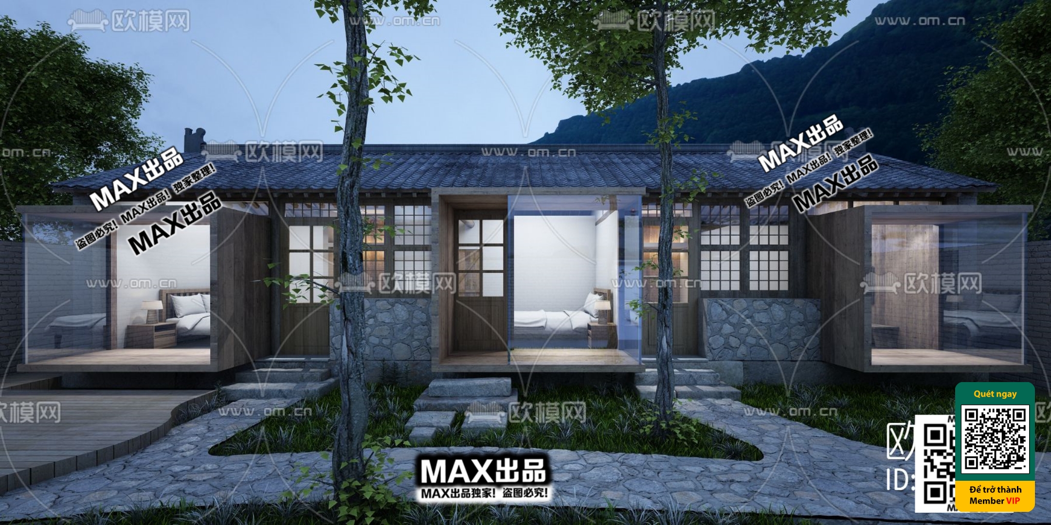 3D SCENES – WABI SABI STYLE – VRAY / CORONA – 3D MODEL – 6044 - thumbnail 1