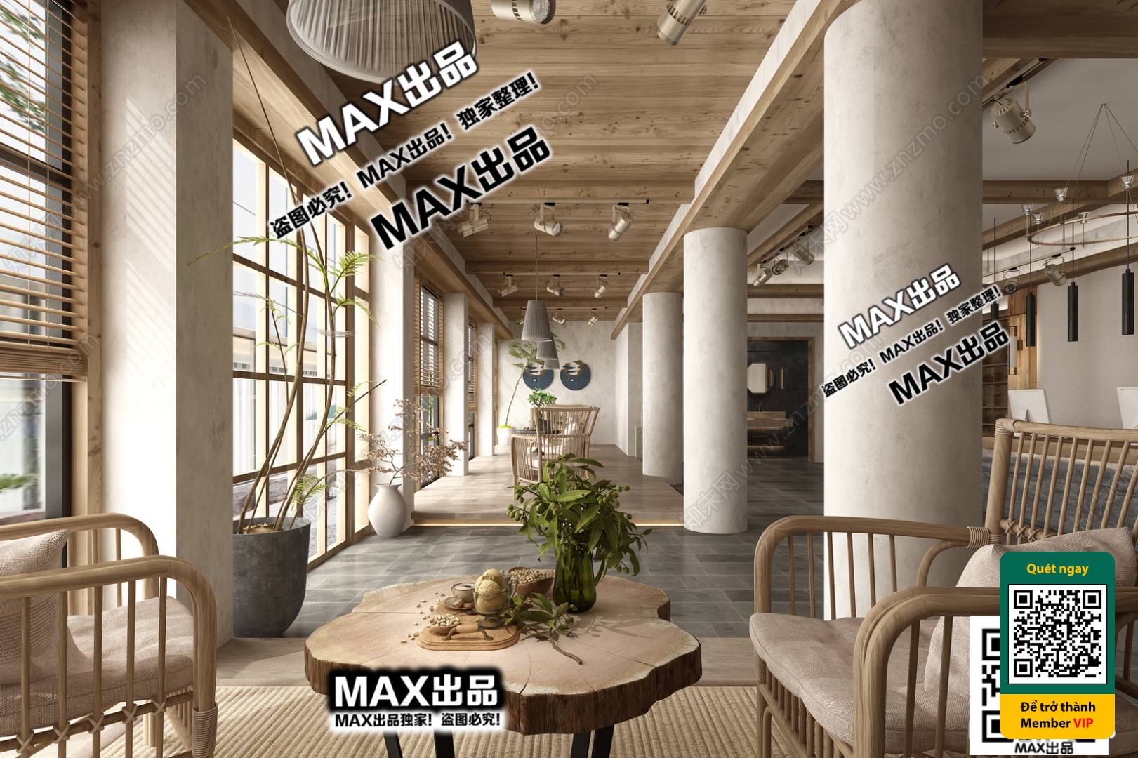 3D SCENES – WABI SABI STYLE – VRAY / CORONA – 3D MODEL – 6047 - thumbnail 1