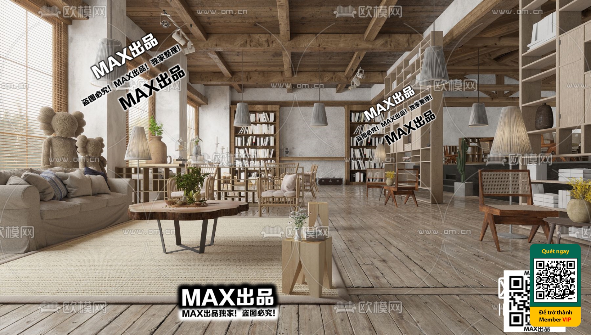 3D SCENES – WABI SABI STYLE – VRAY / CORONA – 3D MODEL – 6064 - thumbnail 1