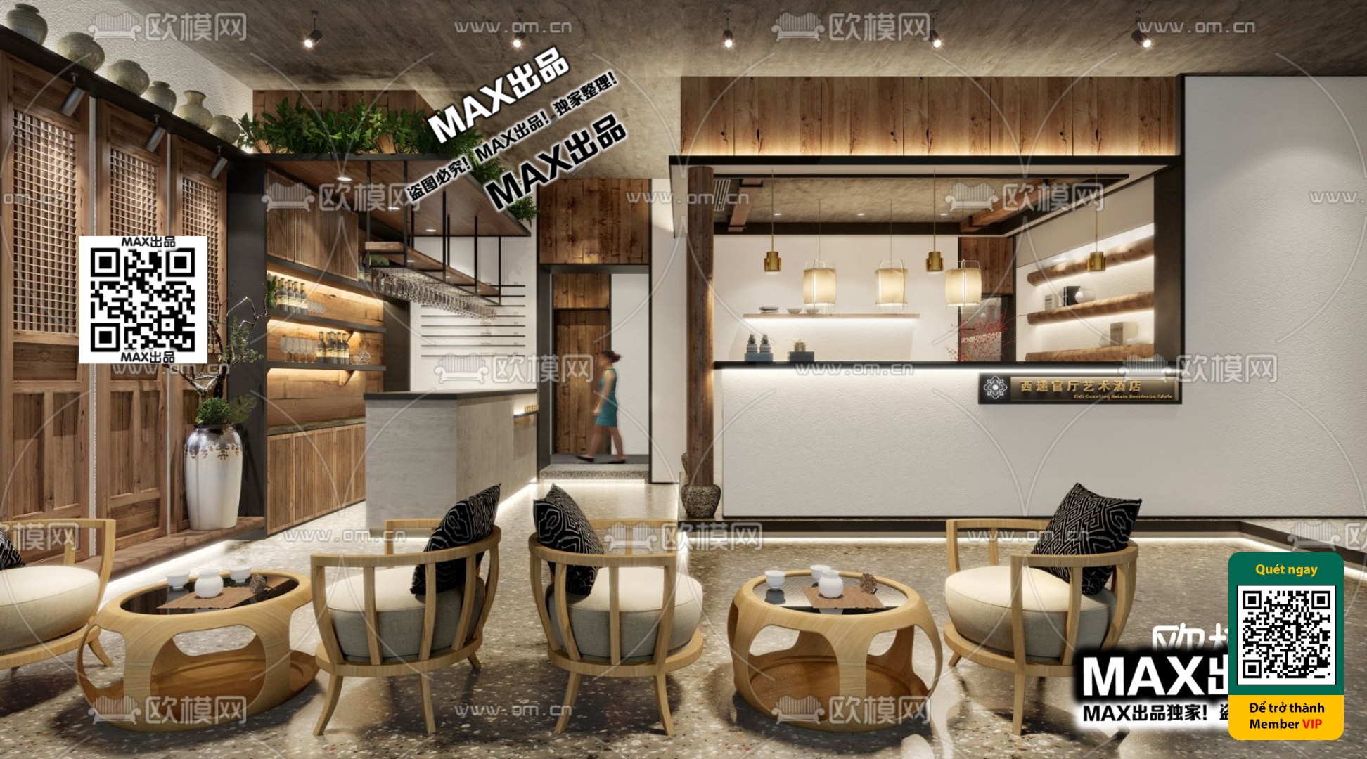 3D SCENES – WABI SABI STYLE – VRAY / CORONA – 3D MODEL – 6071 - thumbnail 1