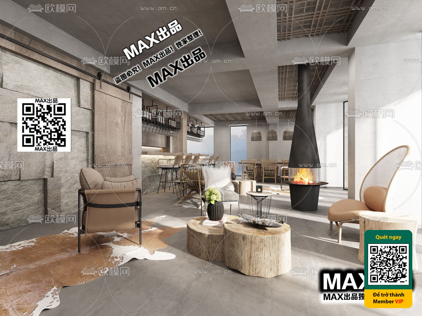 3D SCENES – WABI SABI STYLE – VRAY / CORONA – 3D MODEL – 6073 - thumbnail 1