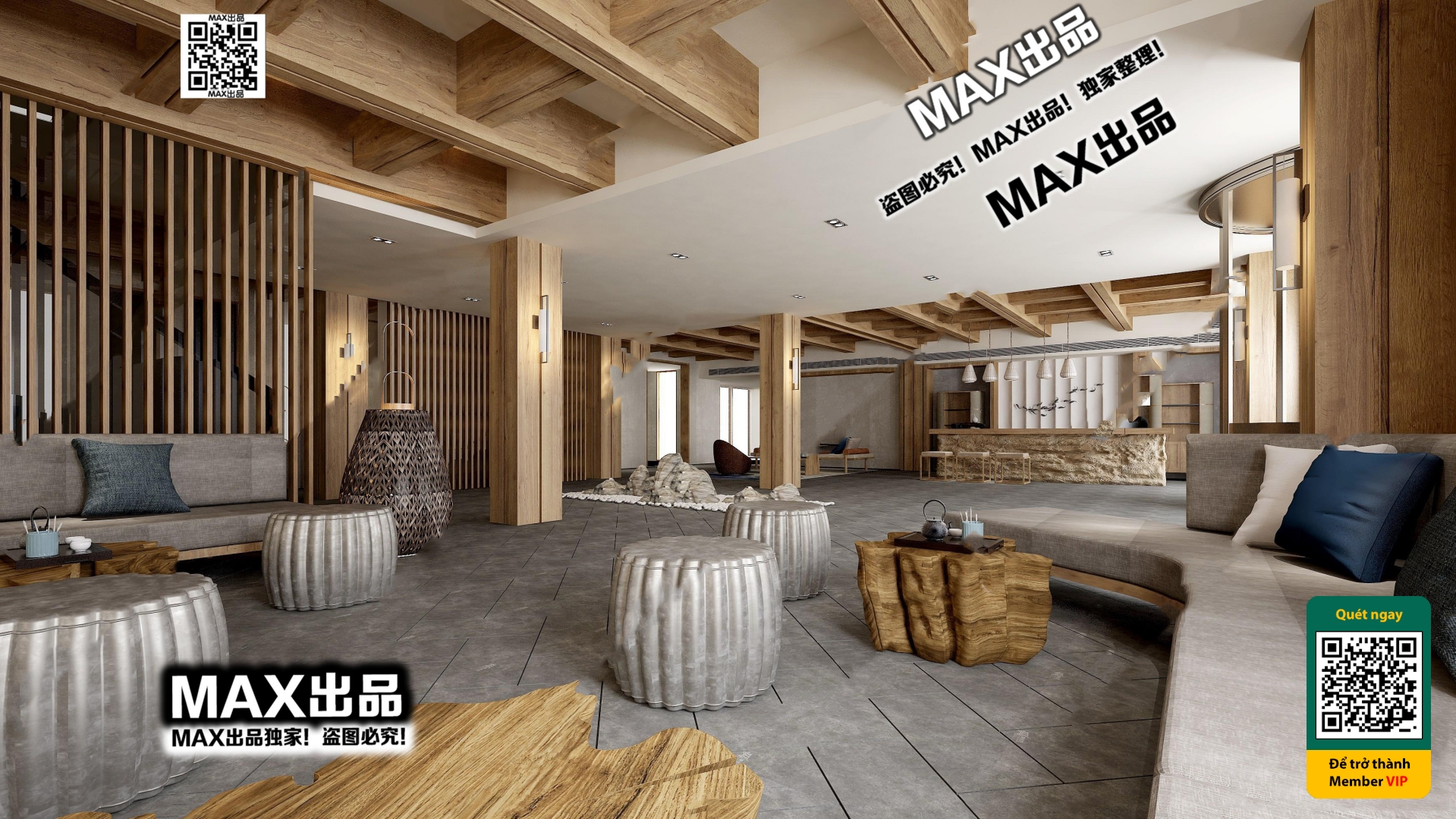 3D SCENES – WABI SABI STYLE – VRAY / CORONA – 3D MODEL – 6081 - thumbnail 1