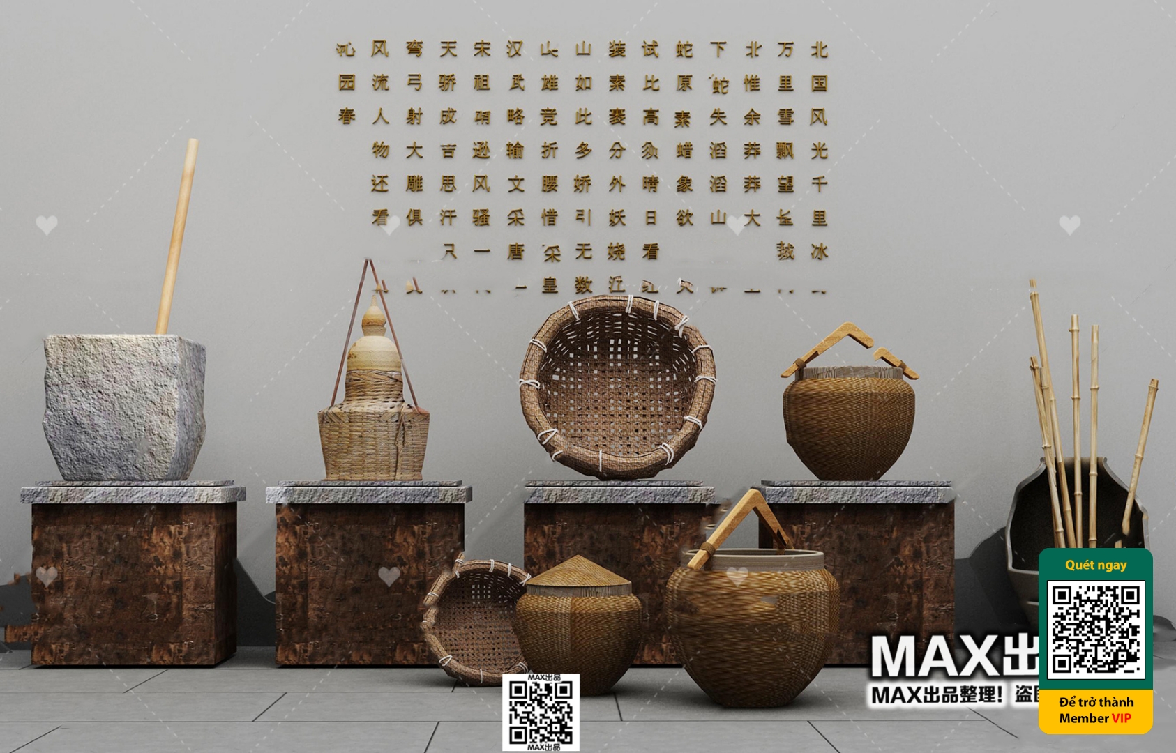 3D SCENES – WABI SABI STYLE – VRAY / CORONA – 3D MODEL – 6119 - thumbnail 1