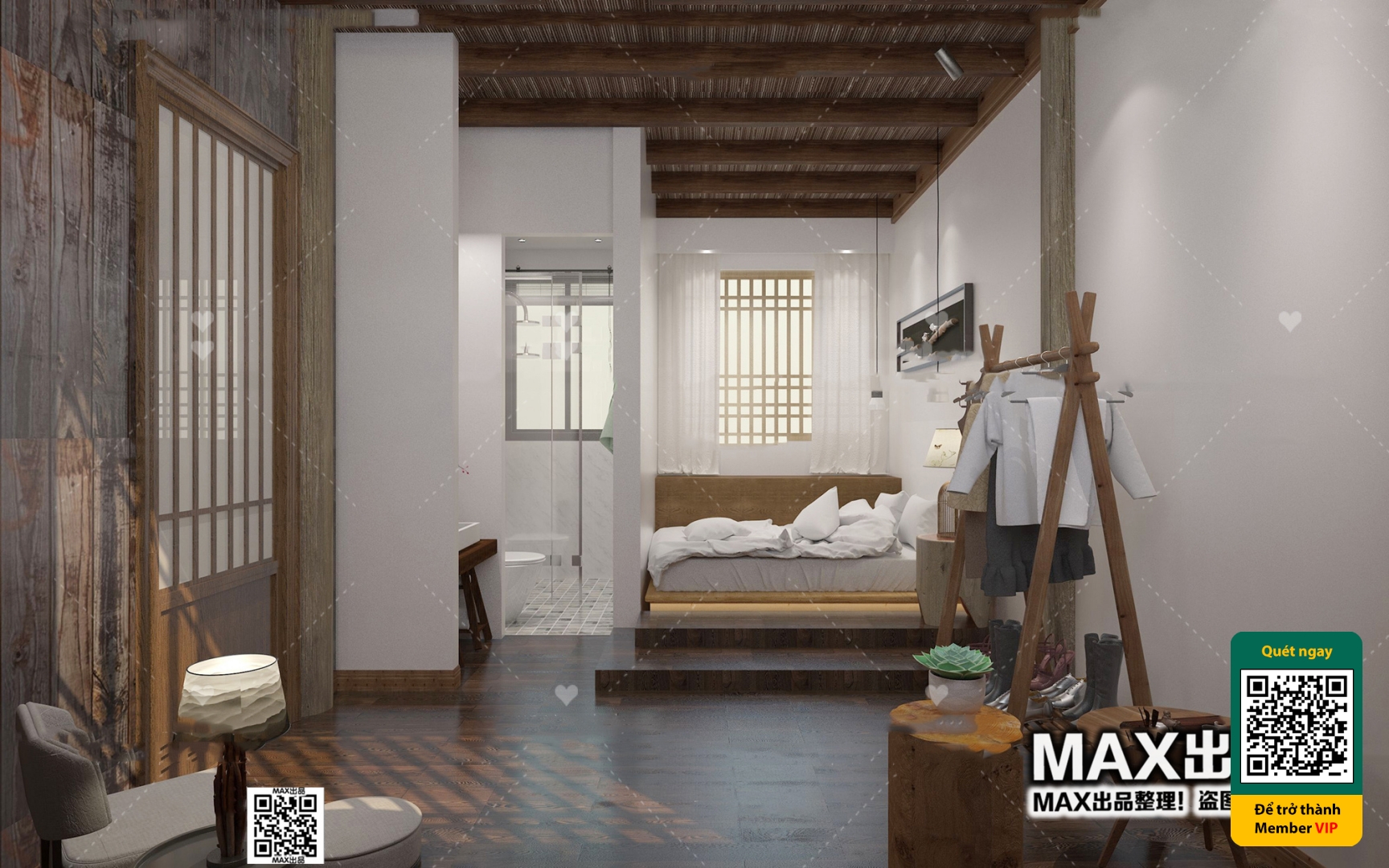 3D SCENES – WABI SABI STYLE – VRAY / CORONA – 3D MODEL – 6146 - thumbnail 1