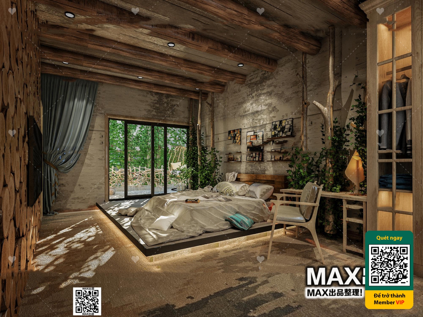 3D SCENES – WABI SABI STYLE – VRAY / CORONA – 3D MODEL – 6151 - thumbnail 1