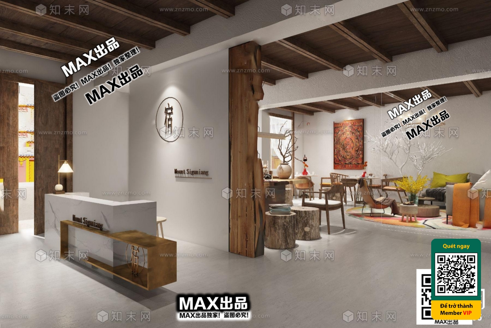 3D SCENES – WABI SABI STYLE – VRAY / CORONA – 3D MODEL – 6166 - thumbnail 1