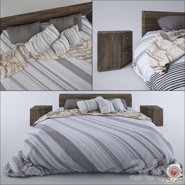 3DSKY MODELS – BED 3D MODELS – BED 1 – No.017 - thumbnail 1