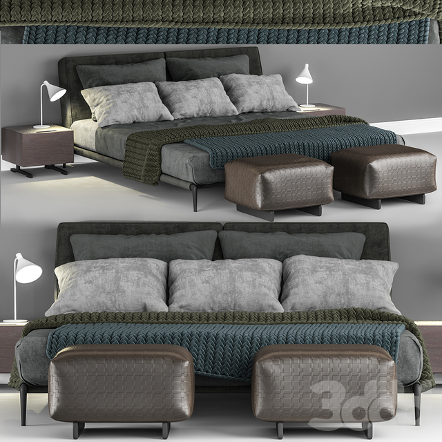 3DSKY MODELS – BED 3D MODELS – BED 1 – No.036 - thumbnail 1