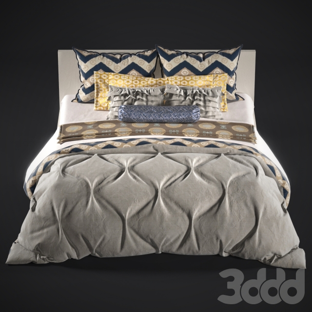 3DSKY MODELS – BED 3D MODELS – BED 1 – No.055 - thumbnail 1