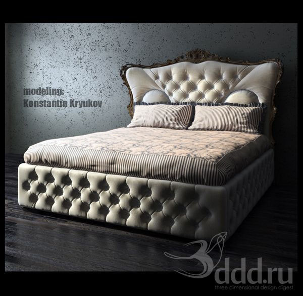 3DSKY MODELS – BED 3D MODELS – BED 1 – No.070 - thumbnail 1