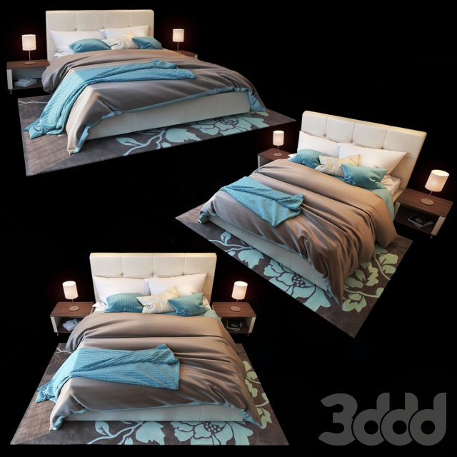 3DSKY MODELS – BED 3D MODELS – BED 1 – No.087 - thumbnail 1