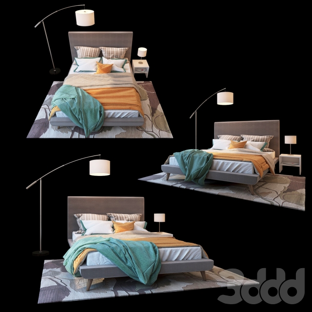 3DSKY MODELS – BED 3D MODELS – BED 1 – No.090 - thumbnail 1