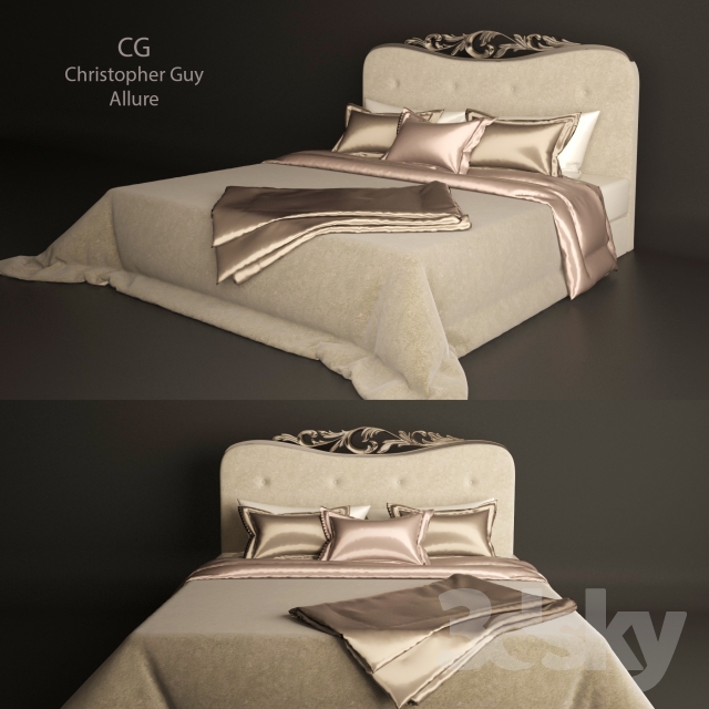 3DSKY MODELS – BED 3D MODELS – No.119 - thumbnail 1