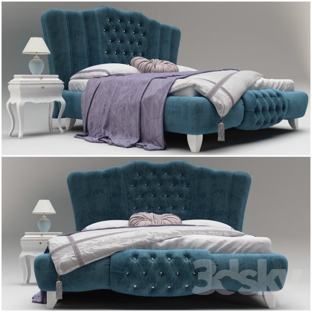 3DSKY MODELS – BED 3D MODELS – No.120 - thumbnail 1