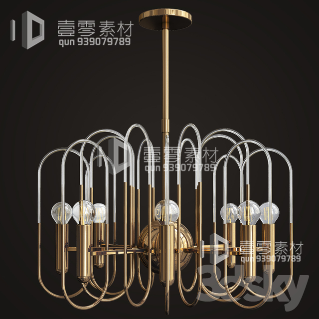 3DSKY MODELS – CEILING LIGHT – No.008 - thumbnail 1