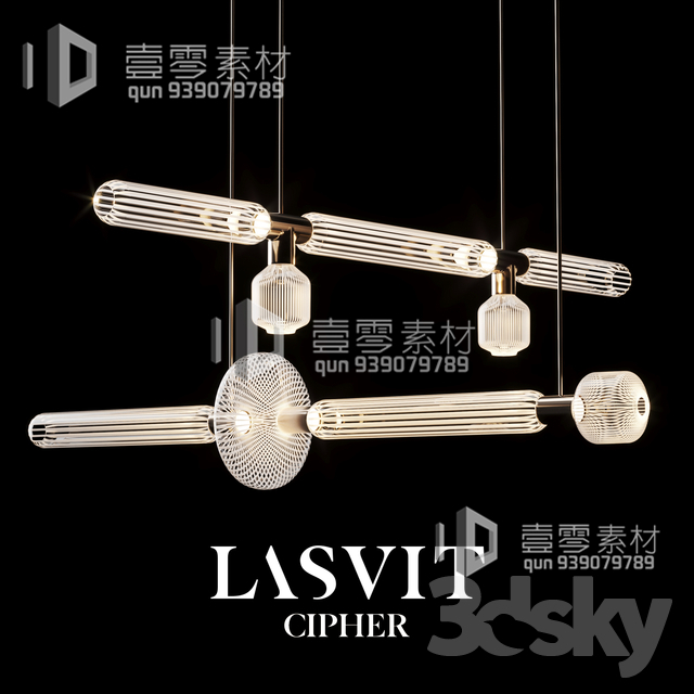 3DSKY MODELS – CEILING LIGHT – No.010 - thumbnail 1