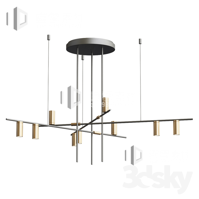 3DSKY MODELS – CEILING LIGHT – No.012 - thumbnail 1