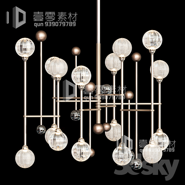 3DSKY MODELS – CEILING LIGHT – No.018 - thumbnail 1