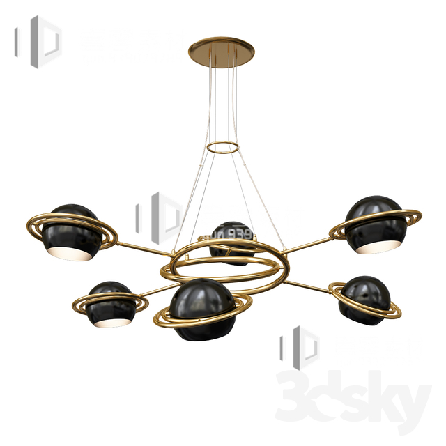 3DSKY MODELS – CEILING LIGHT – No.019 - thumbnail 1