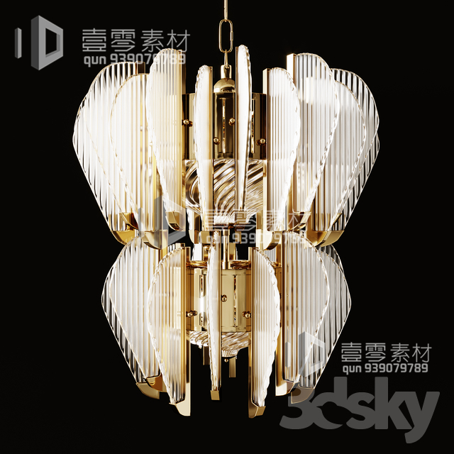 3DSKY MODELS – CEILING LIGHT – No.022 - thumbnail 1