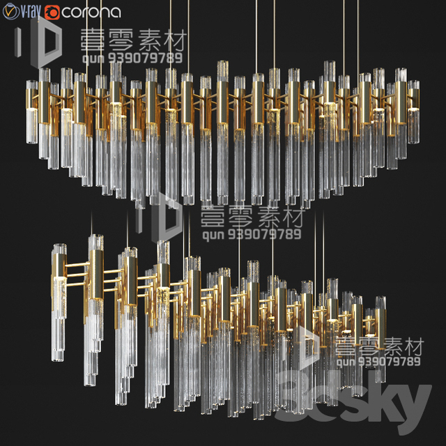 3DSKY MODELS – CEILING LIGHT – No.024 - thumbnail 1