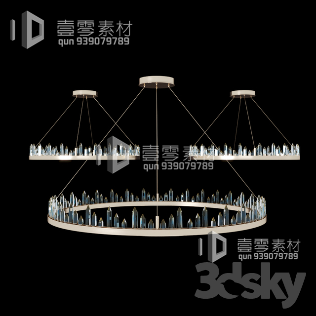 3DSKY MODELS – CEILING LIGHT – No.025 - thumbnail 1