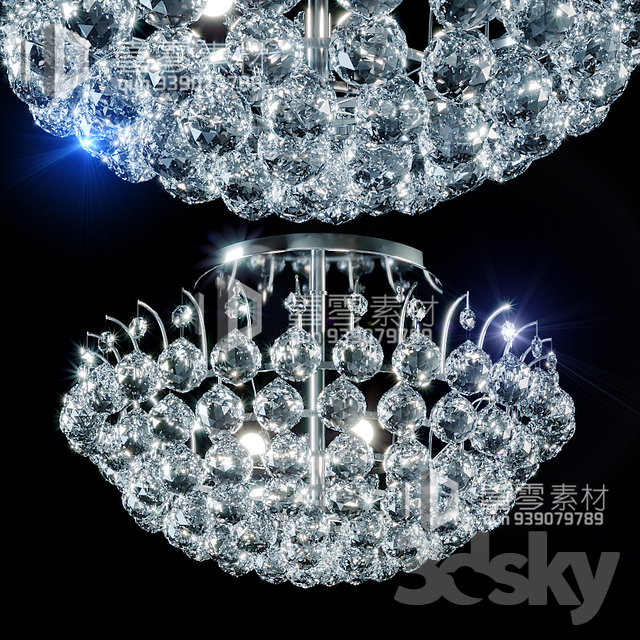 3DSKY MODELS – CEILING LIGHT – No.027 - thumbnail 1