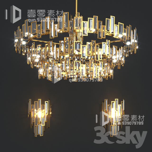 3DSKY MODELS – CEILING LIGHT – No.028 - thumbnail 1