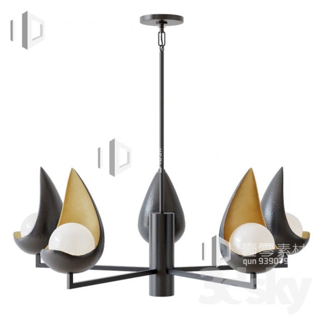 3DSKY MODELS – CEILING LIGHT – No.034 - thumbnail 1