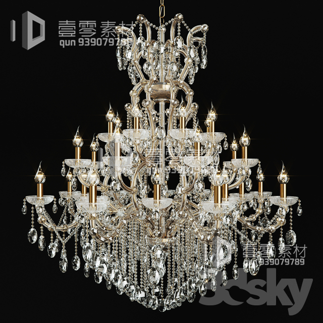 3DSKY MODELS – CEILING LIGHT – No.035 - thumbnail 1