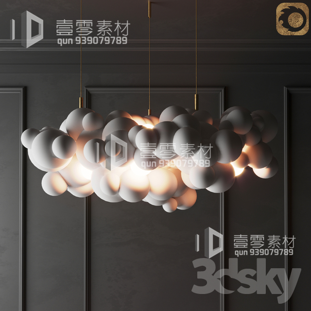 3DSKY MODELS – CEILING LIGHT – No.039 - thumbnail 1