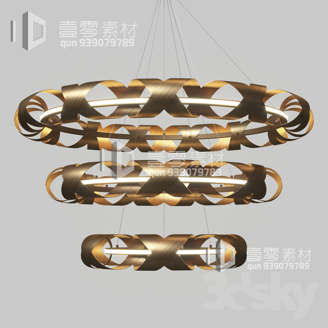 3DSKY MODELS – CEILING LIGHT – No.043 - thumbnail 1