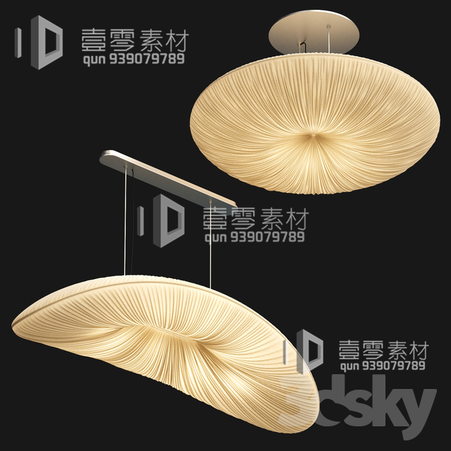 3DSKY MODELS – CEILING LIGHT – No.049 - thumbnail 1