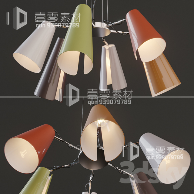 3DSKY MODELS – CEILING LIGHT – No.050 - thumbnail 1