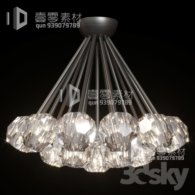 3DSKY MODELS – CEILING LIGHT – No.053 - thumbnail 1