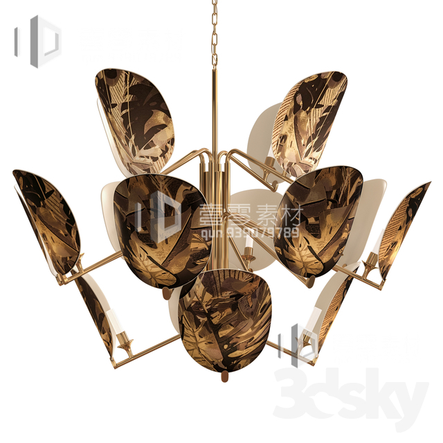 3DSKY MODELS – CEILING LIGHT – No.054 - thumbnail 1