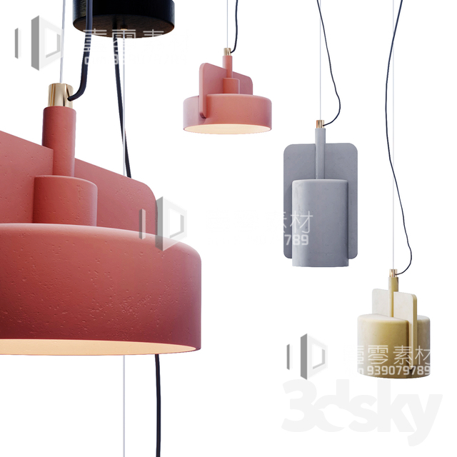 3DSKY MODELS – CEILING LIGHT – No.060 - thumbnail 1